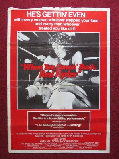 WHEN YOU COMIN' BACK, RED RYDER PERSIAN ROLLED POSTER CANDY CLARK MARJOE GORTNER Movie posters
