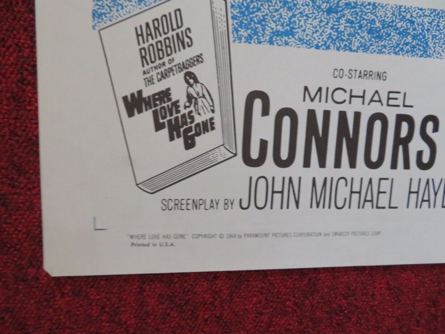 WHERE LOVE HAS GONE FOLDED US ONE SHEET POSTER SUSAN HAYWARD BETTE DAVIS 1964 Movie posters