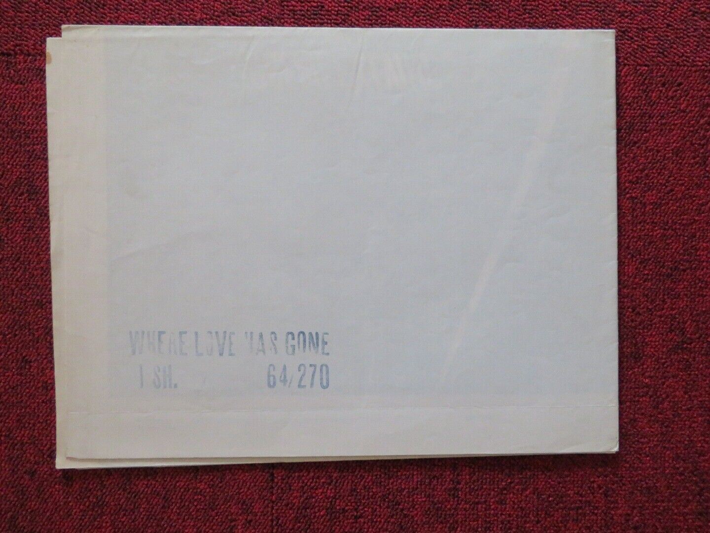 WHERE LOVE HAS GONE FOLDED US ONE SHEET POSTER SUSAN HAYWARD BETTE DAVIS 1964 Movie posters