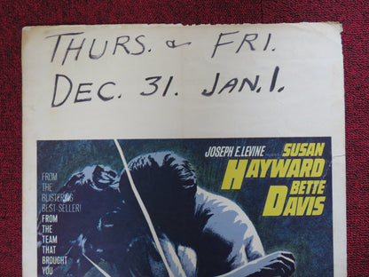 WHERE LOVE HAS GONE WINDOW CARD (14"x 22") POSTER SUSAN HAYWARD BETTE DAVIS 1964 Rendezvous Cinema Movie posters