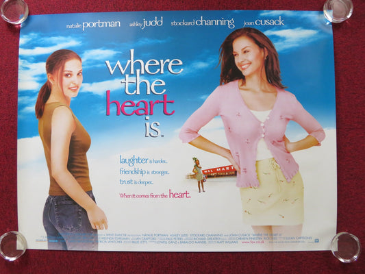 WHERE THE HEART IS UK QUAD (30"x 40") ROLLED POSTER NATALIE PORTMAN 2000 Rendezvous Cinema Movie posters
