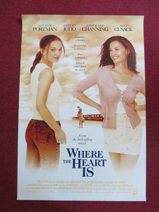 WHERE THE HEART IS US ONE SHEET ROLLED POSTER NATALIE PORTMAN ASHLEY JUDD 2000 Rendezvous Cinema Movie posters