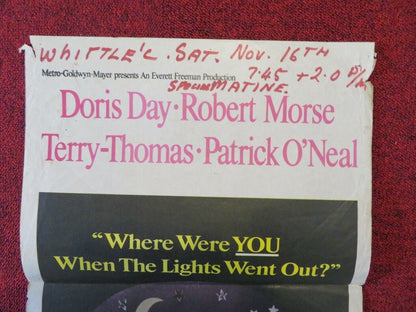 WHERE WERE YOU WHEN THE LIGHTS WENT OUT FOLDED AUSTRALIAN DAYBILL POSTER 1968 Movie posters