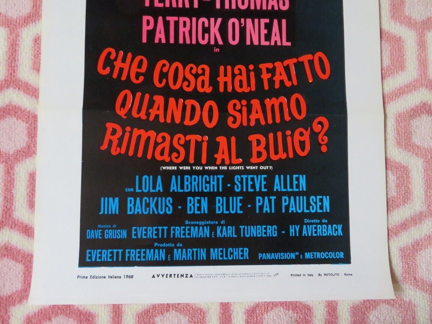 WHERE WERE YOU WHEN THE LIGHTS WENT OUT? ITALIAN LOCANDINA (27.5"x13") POSTER - Rendezvous Cinema