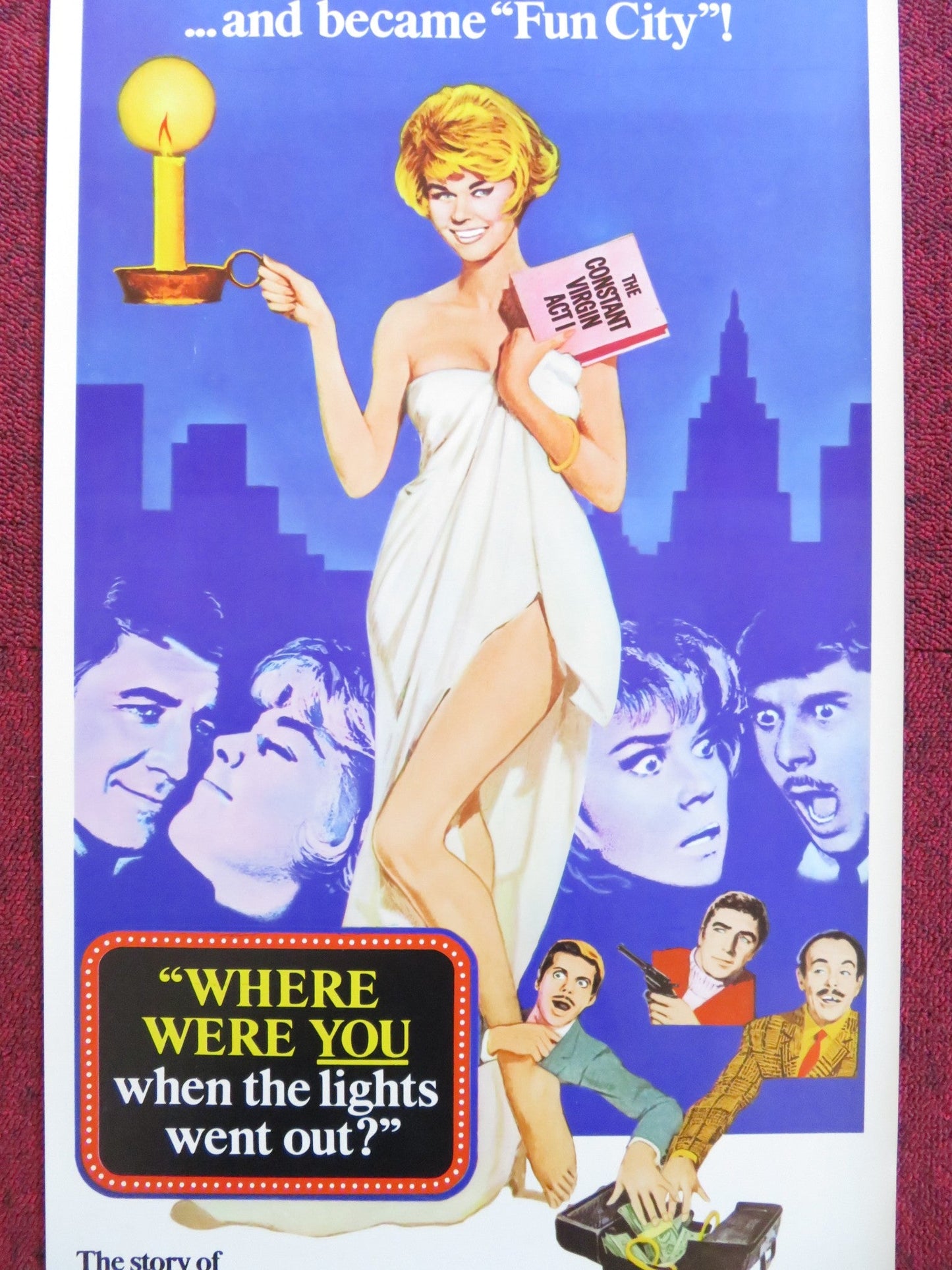 WHERE WERE YOU WHEN THE LIGHTS WENT OUT? US INSERT (14"x 36") POSTER D. DAY 1968 Rendezvous Cinema Movie posters