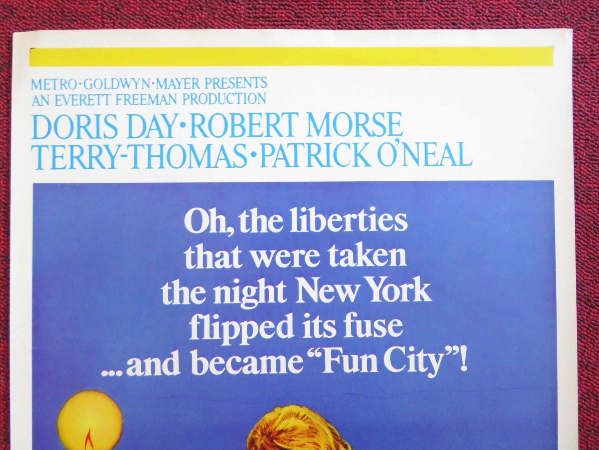 WHERE WERE YOU WHEN THE LIGHTS WENT OUT? US INSERT (14"x 36") POSTER D. DAY 1968 Rendezvous Cinema Movie posters