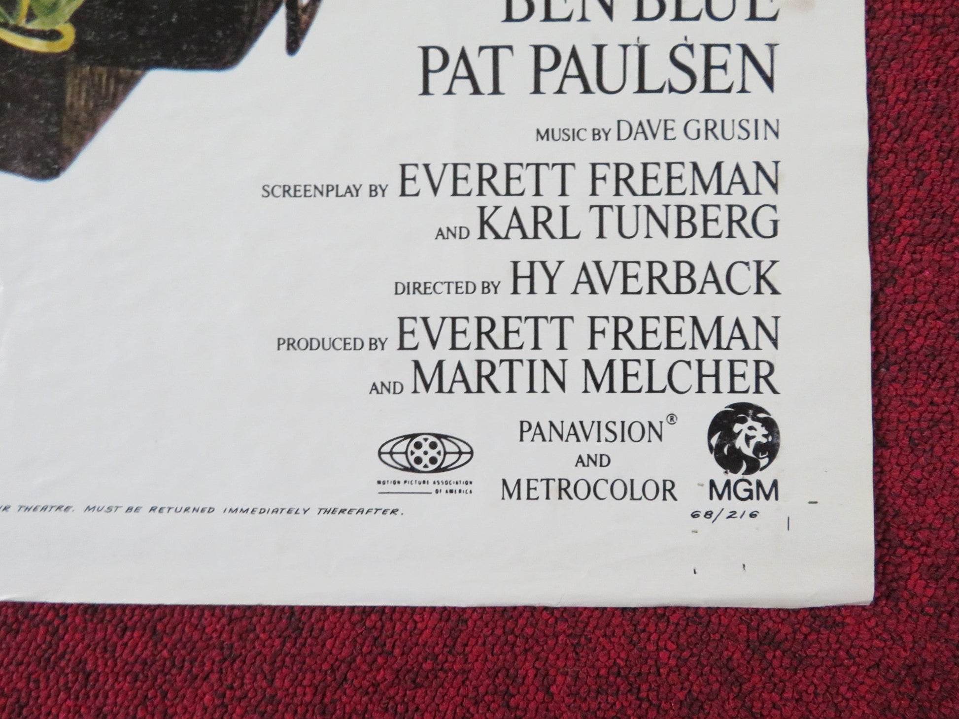 WHERE WERE YOU WHEN THE LIGHTS WHEN OUT? FOLDED US ONE SHEET POSTER D. DAY 1968 Rendezvous Cinema Movie posters