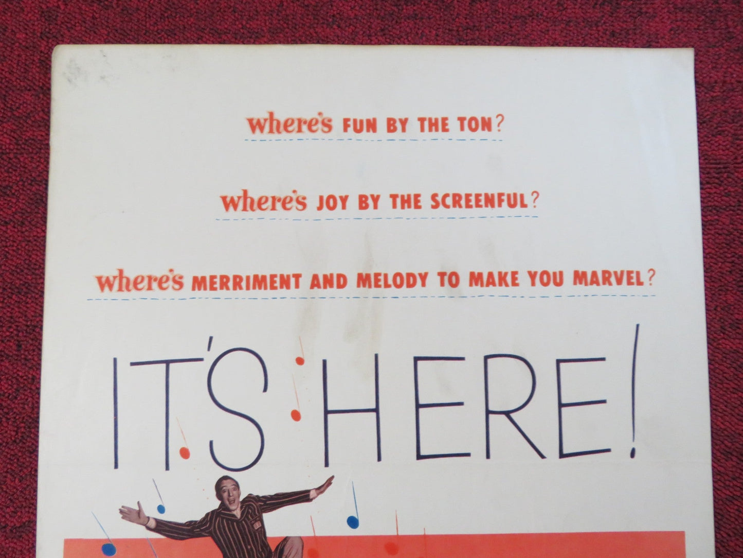 WHERE'S CHARLEY? US INSERT (14"x 36") POSTER RAY BOLGER ALLYN MCLERIE 1952 Rendezvous Cinema Movie posters