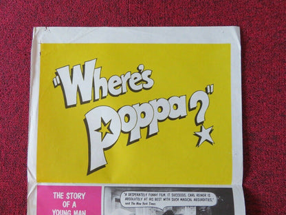 WHERE'S POPPA ? FOLDED AUSTRALIAN DAYBILL POSTER Carl Reiner George Segal 1970 Movie posters