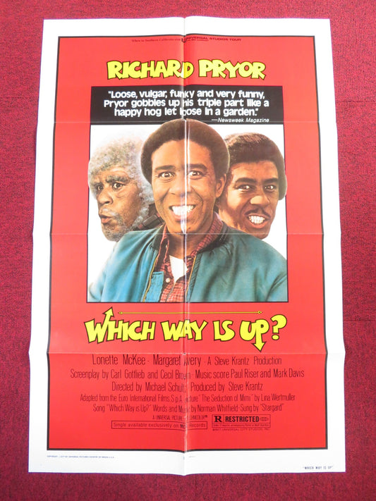 WHICH WAY IS UP? FOLDED US ONE SHEET POSTER RICHARD PRYOR LONETTE MCKEE 1977 Rendezvous Cinema Movie posters