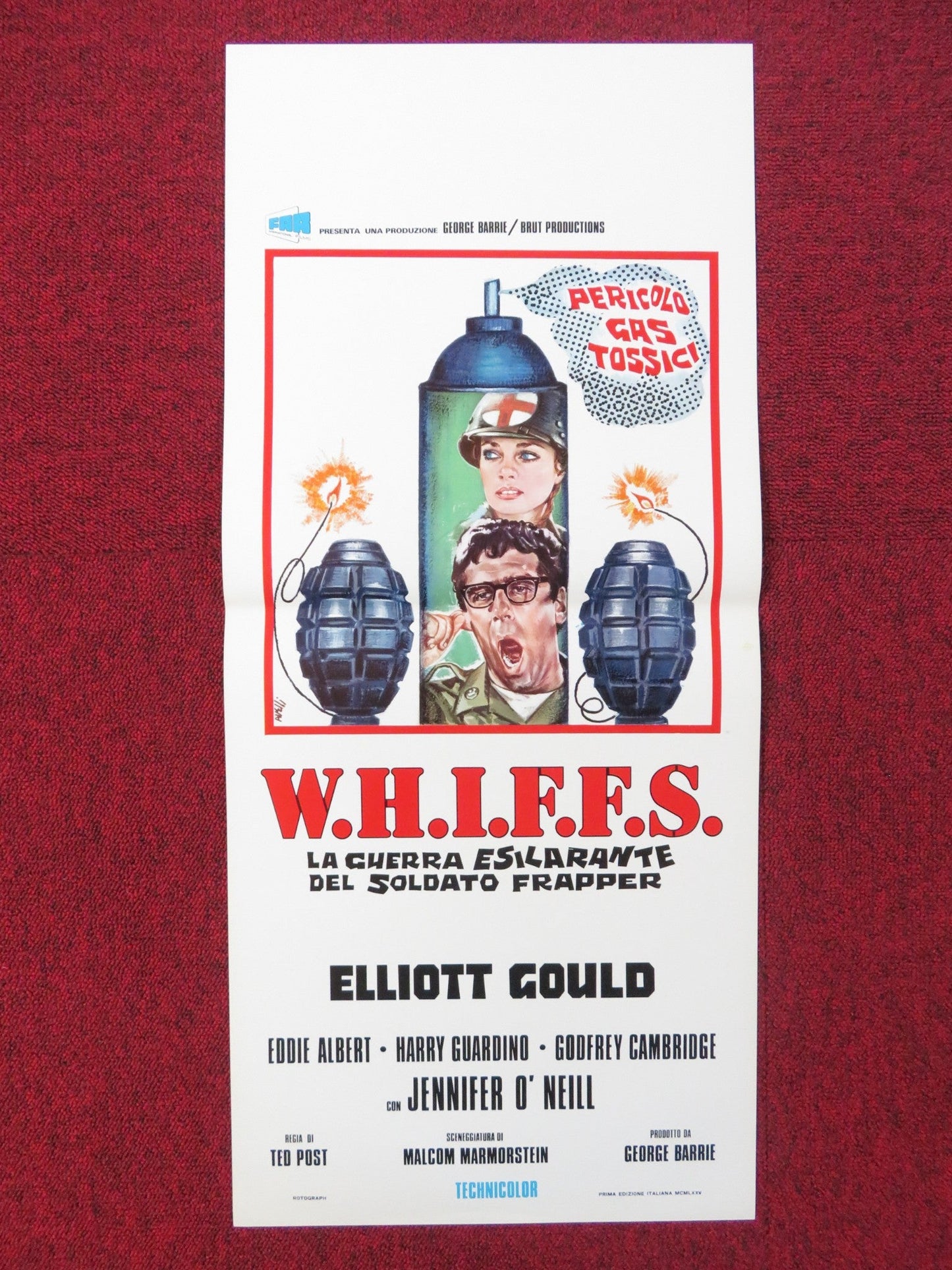WHIFFS ITALIAN LOCANDINA POSTER ELLIOTT GOULD EDDIE ALBERT 1975 Rendezvous Cinema Movie posters