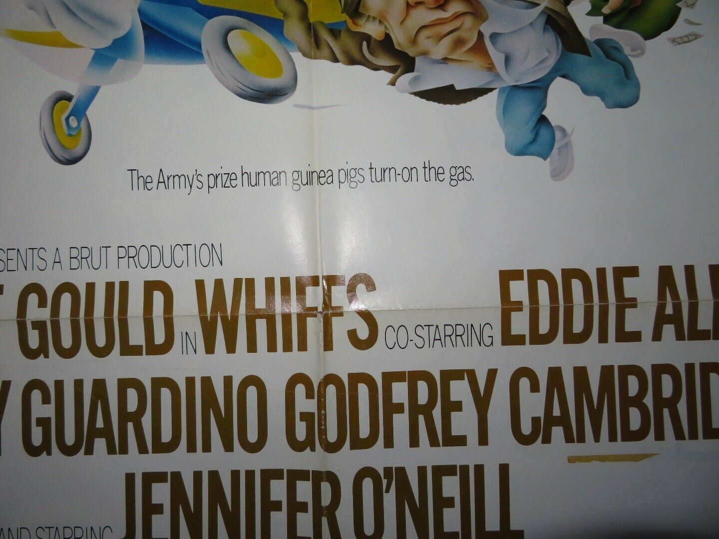 WHIFFS ONE SHEET POSTER FOLDED ELLIOTT GOULD EDDIE ALBERT JENNIFFER O'NEIL Rendezvous Cinema Movie posters
