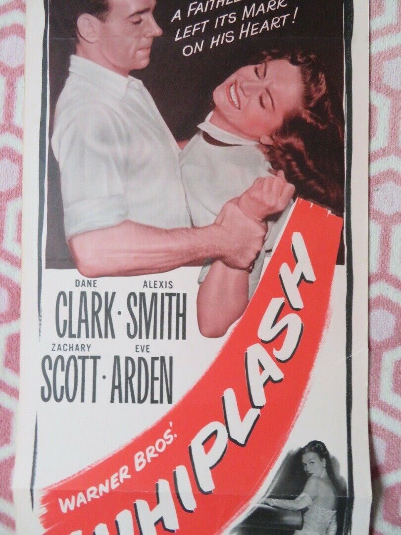 WHIPLASH US INSERT (14"x 36") POSTER DANE CLARK ALEXIS SMITH 1949 Movie posters