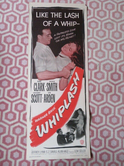 WHIPLASH US INSERT (14"x 36") POSTER DANE CLARK ALEXIS SMITH 1949 Movie posters