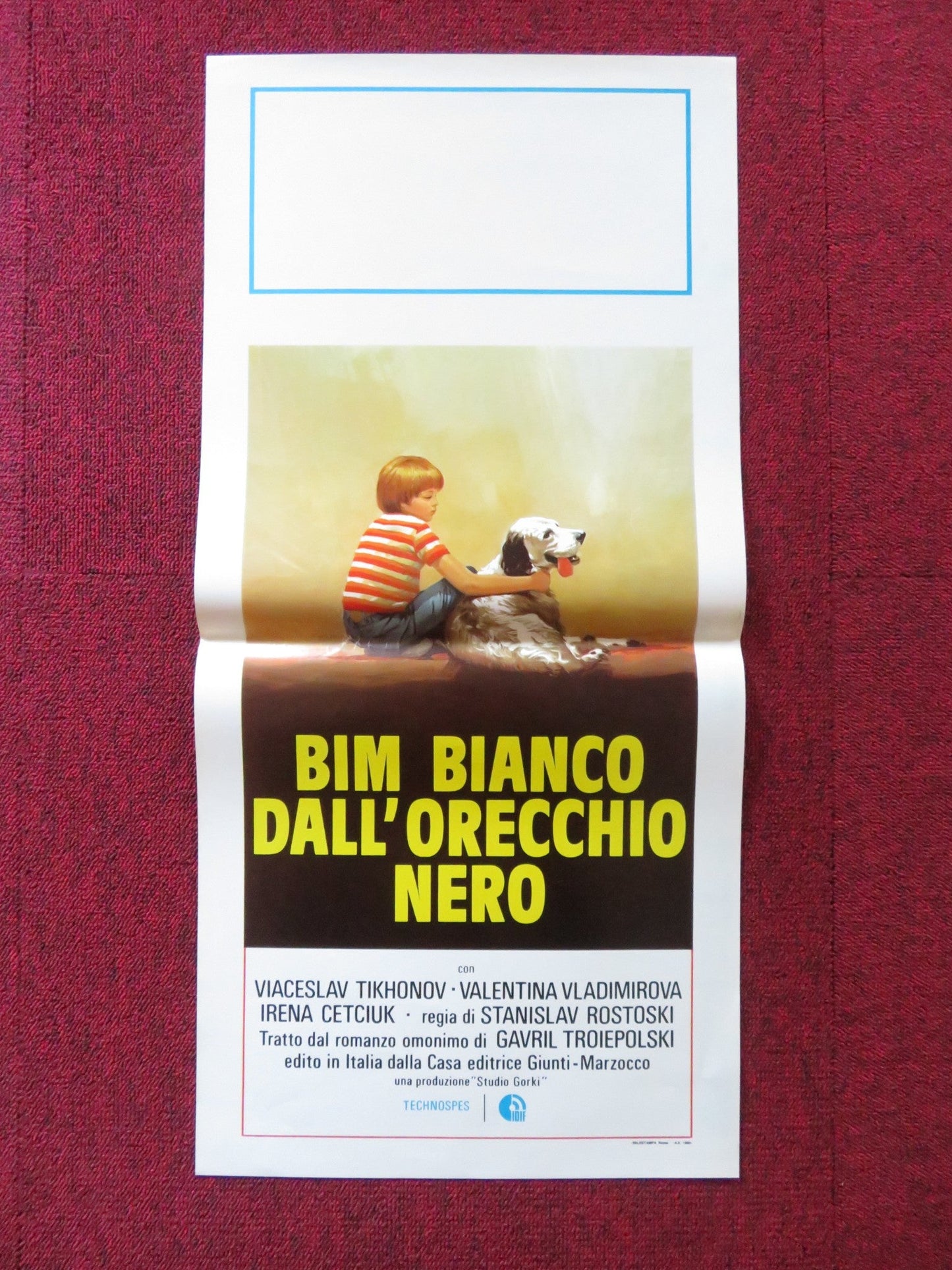 WHITE BIM BLACK EAR ITALIAN LOCANDINA POSTER VYACHESLAV TIKHONOV 1980 Rendezvous Cinema Movie posters