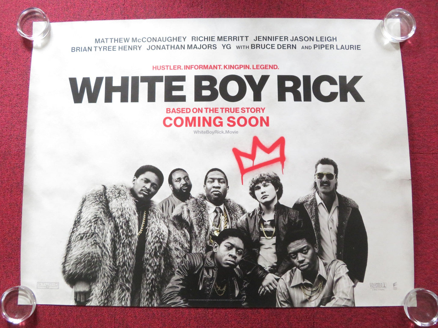 WHITE BOY RICK UK QUAD (30"x 40") ROLLED POSTER MATTHEW MCCONAUGHEY 2018 Rendezvous Cinema Movie posters