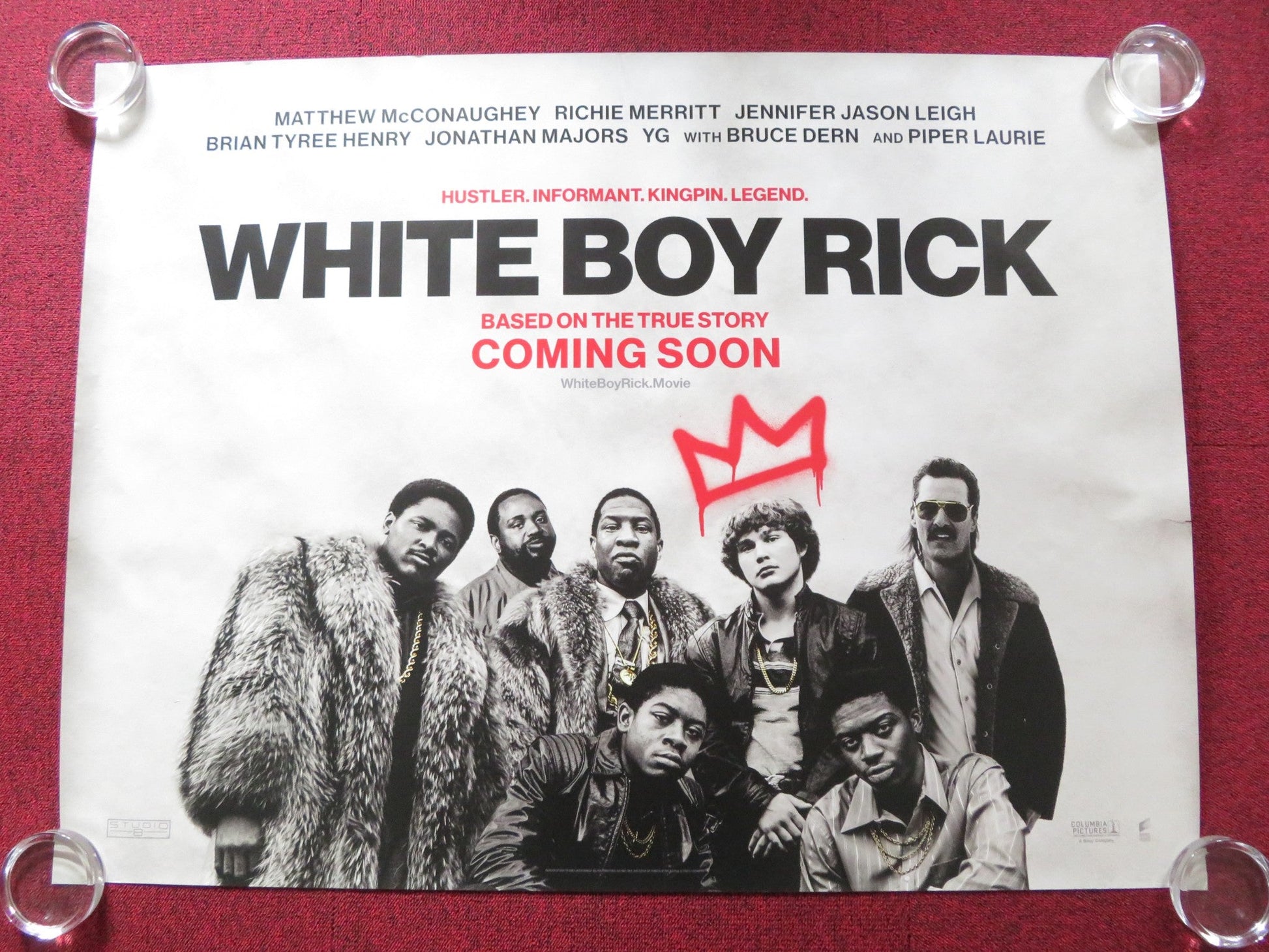 WHITE BOY RICK UK QUAD (30"x 40") ROLLED POSTER MATTHEW MCCONAUGHEY 2018 Rendezvous Cinema Movie posters