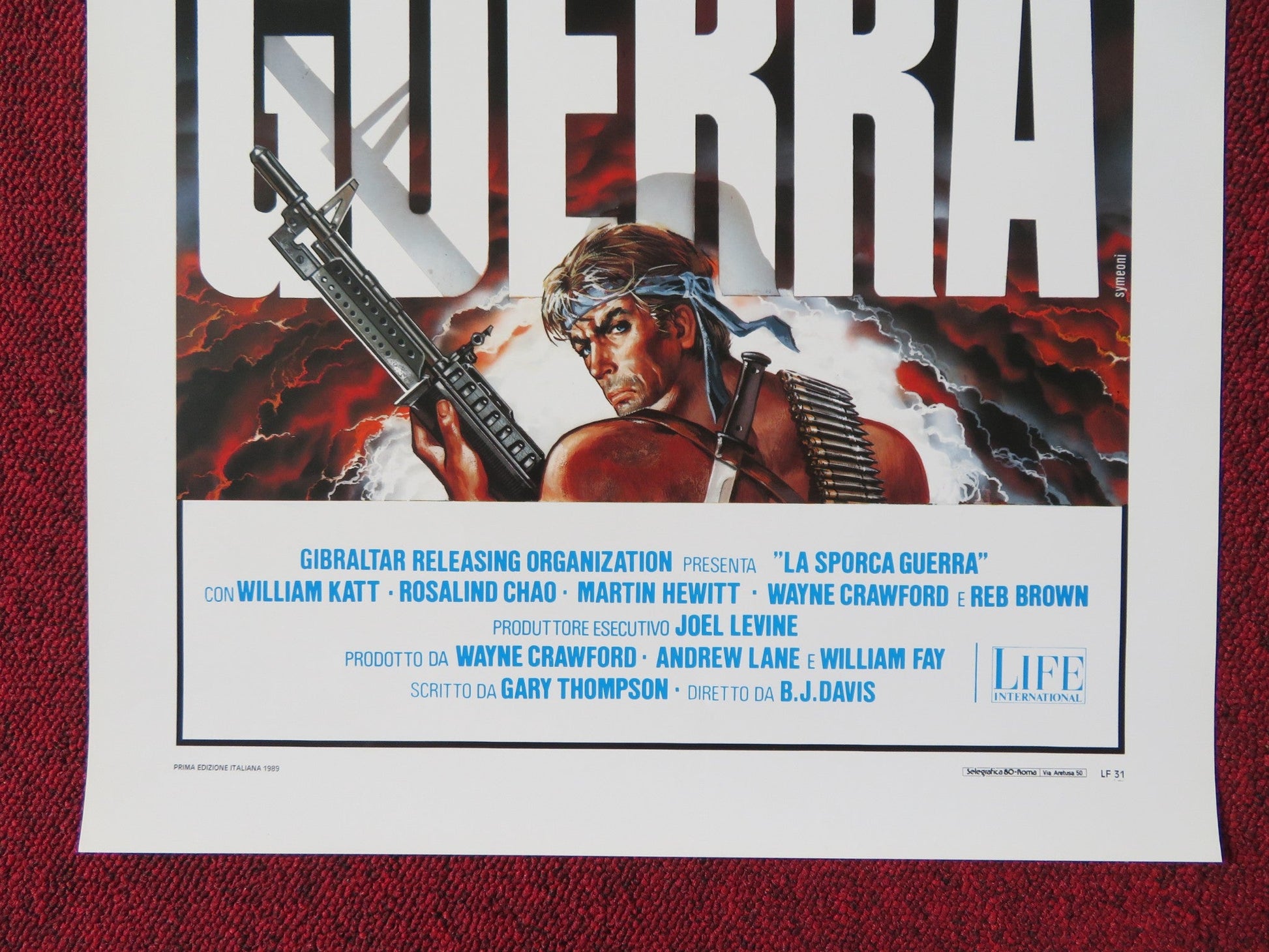WHITE GHOST ITALIAN LOCANDINA POSTER WILLIAM KATT ROSALIND CHAO 1989 Rendezvous Cinema Movie posters