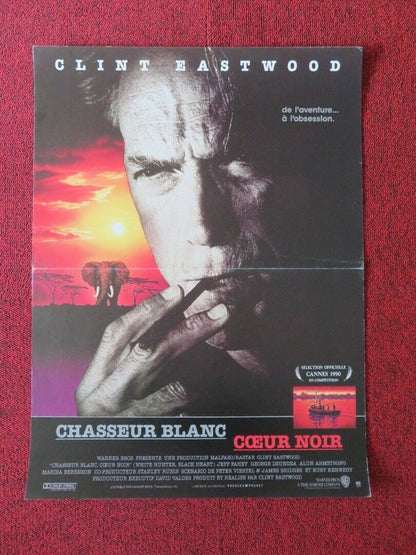 WHITE HUNTER BLACK HEART FRENCH (15"x 21") POSTER CLINT EASTWOOD JEFF FAHEY 1990 Movie posters