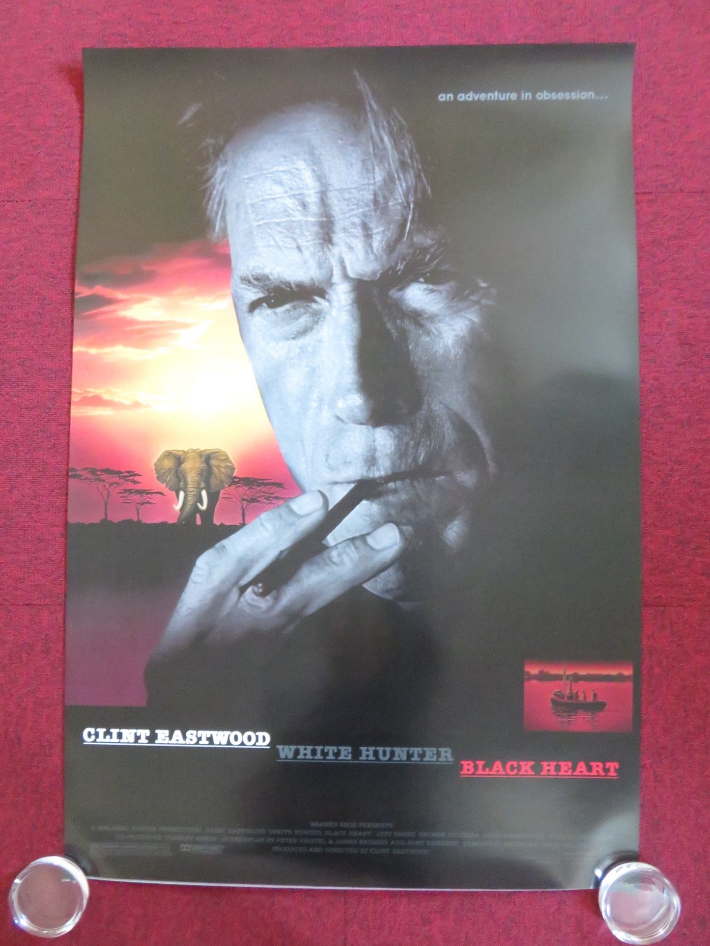WHITE HUNTER BLACK HEART US ONE SHEET ROLLED POSTER CLINT EASTWOOD FAHEY 1990 Rendezvous Cinema Movie posters