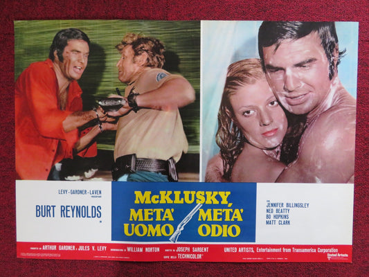 WHITE LIGHTNING ITALIAN FOTOBUSTA POSTER BURT REYNOLDS JENNIFER BILLINGSLEY 1973 Rendezvous Cinema Movie posters