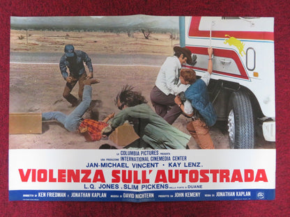 WHITE LINE FEVER - C ITALIAN FOTOBUSTA POSTER JAN - MICHAEL VINCENT KAY LENZ 1975 Rendezvous Cinema Movie posters