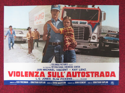 WHITE LINE FEVER - E ITALIAN FOTOBUSTA POSTER JAN - MICHAEL VINCENT KAY LENZ 1975 Rendezvous Cinema Movie posters