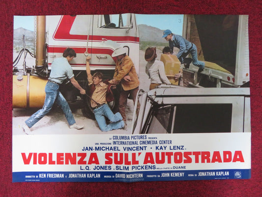 WHITE LINE FEVER - G ITALIAN FOTOBUSTA POSTER JAN - MICHAEL VINCENT KAY LENZ 1975 Rendezvous Cinema Movie posters