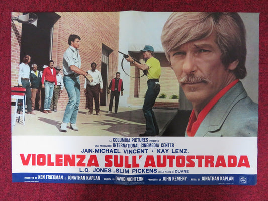 WHITE LINE FEVER - J ITALIAN FOTOBUSTA POSTER JAN - MICHAEL VINCENT KAY LENZ 1975 Rendezvous Cinema Movie posters