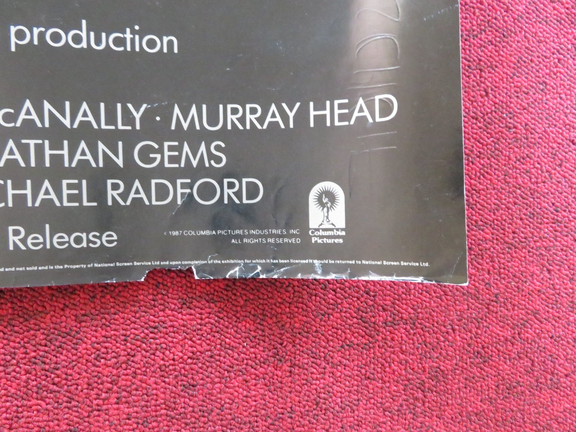 WHITE MISCHIEF UK QUAD POSTER FOLDED CHARLES DANCE SARAH MILES 1987 Rendezvous Cinema Movie posters