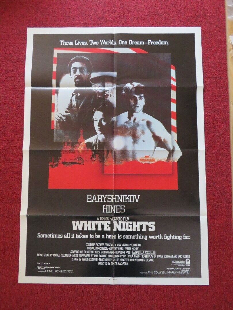 WHITE NIGHTS FOLDED US ONE SHEET POSTER BARYSHNIKOV HINES 1985 Movie posters