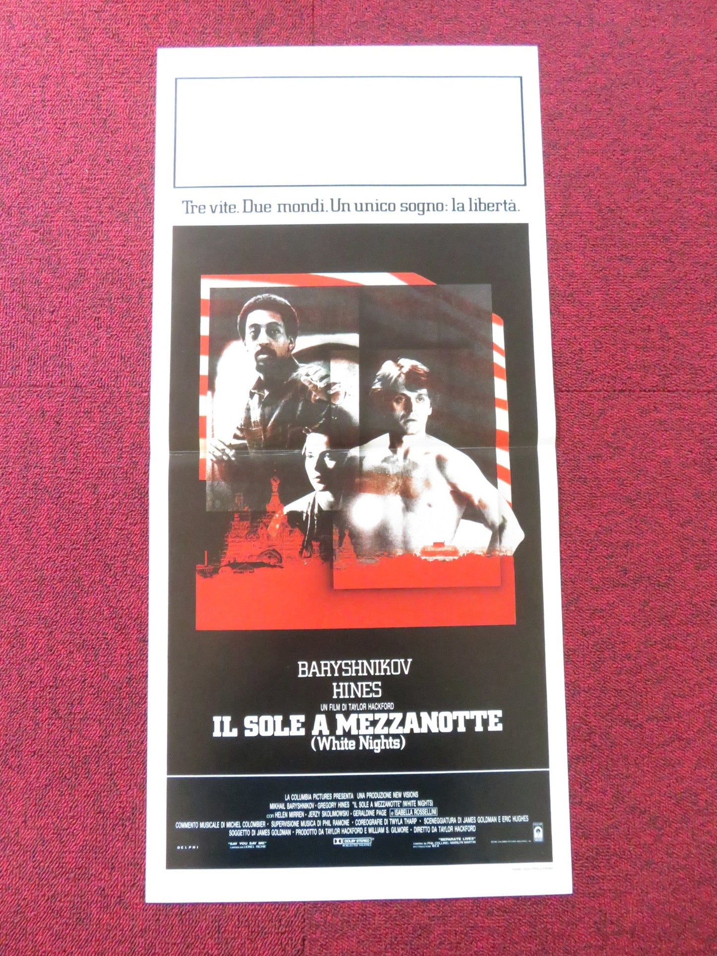 WHITE NIGHTS ITALIAN LOCANDINA POSTER MIKHAIL BARYSHNIKOV GREGORY HINES 1985 Rendezvous Cinema Movie posters