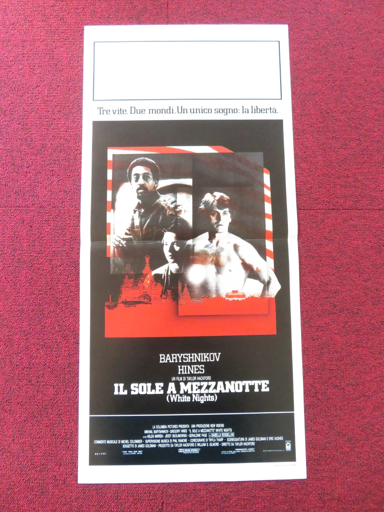 WHITE NIGHTS ITALIAN LOCANDINA POSTER MIKHAIL BARYSHNIKOV GREGORY HINES 1985 Rendezvous Cinema Movie posters