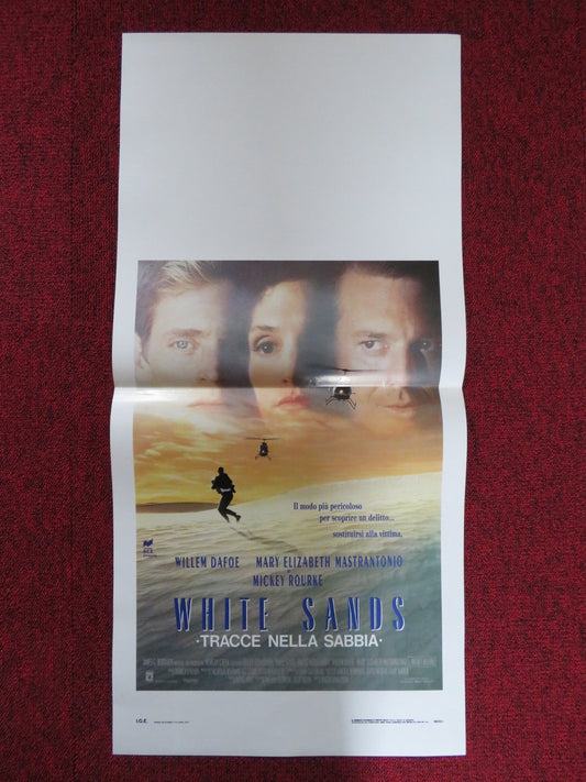 WHITE SANDS ITALIAN LOCANDINA POSTER WILLEM DAFOE MICKEY ROURKE 1992 Rendezvous Cinema Movie posters