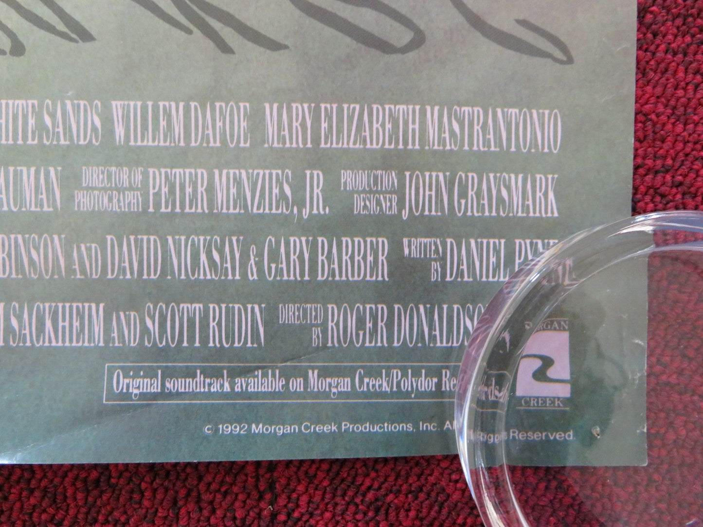 WHITE SANDS VHS VIDEO POSTER WILLEM DAFOE MICKEY ROURKE 1992 Rendezvous Cinema Movie posters