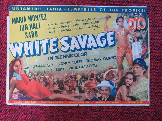 WHITE SAVAGE U.S HERALD MARIA MONTEZ JON HALL 1943 Rendezvous Cinema Movie posters