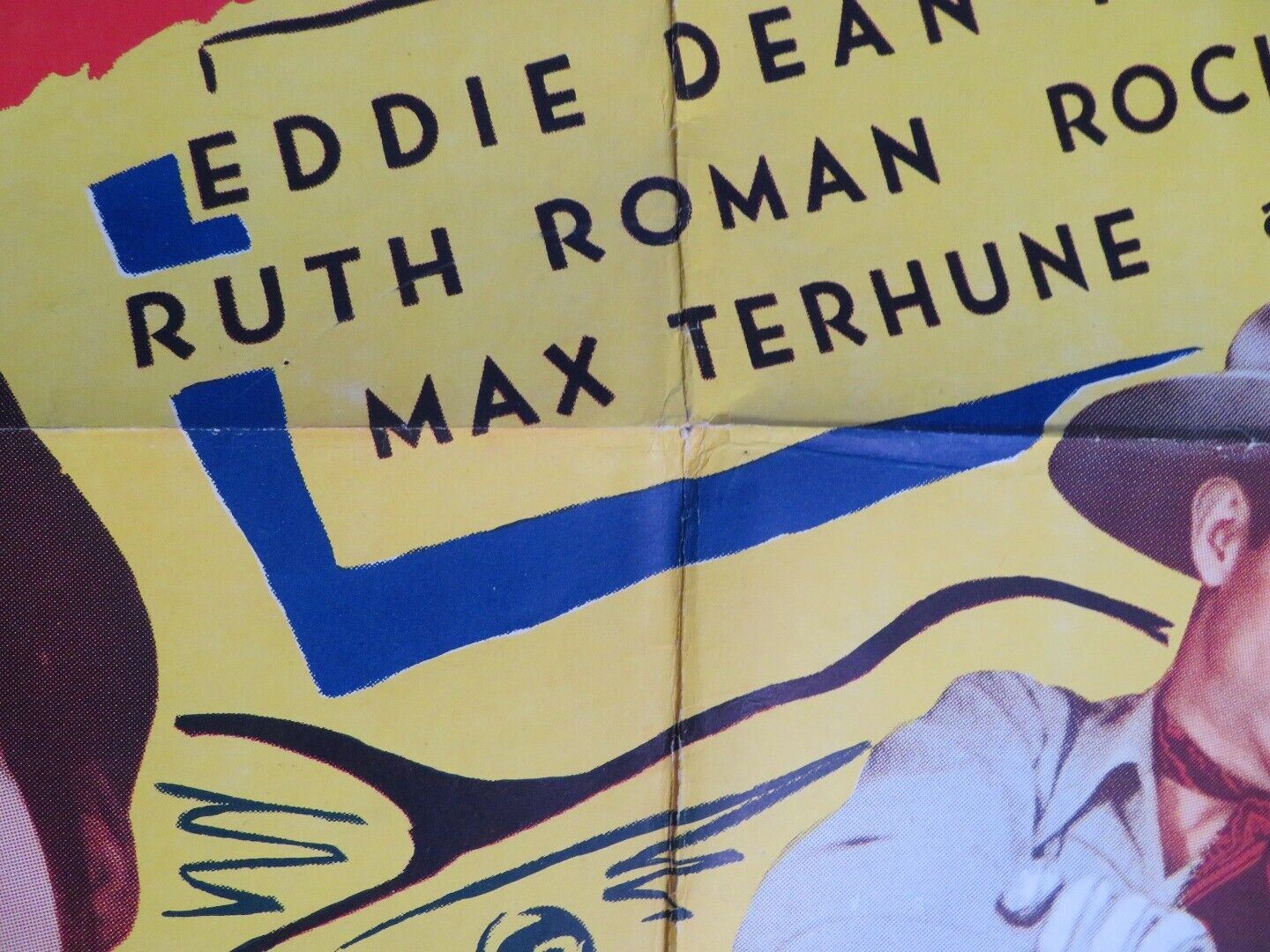 WHITE STALLION/ Harmony Trail FOLDED US ONE SHEET POSTER EDDIE DEAN 1944 Movie posters