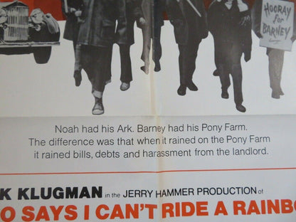 WHO SAYS I CAN'T RIDE A RAINBOW ONE SHEET POSTER JACK KLUGMAN 1971 - Rendezvous Cinema