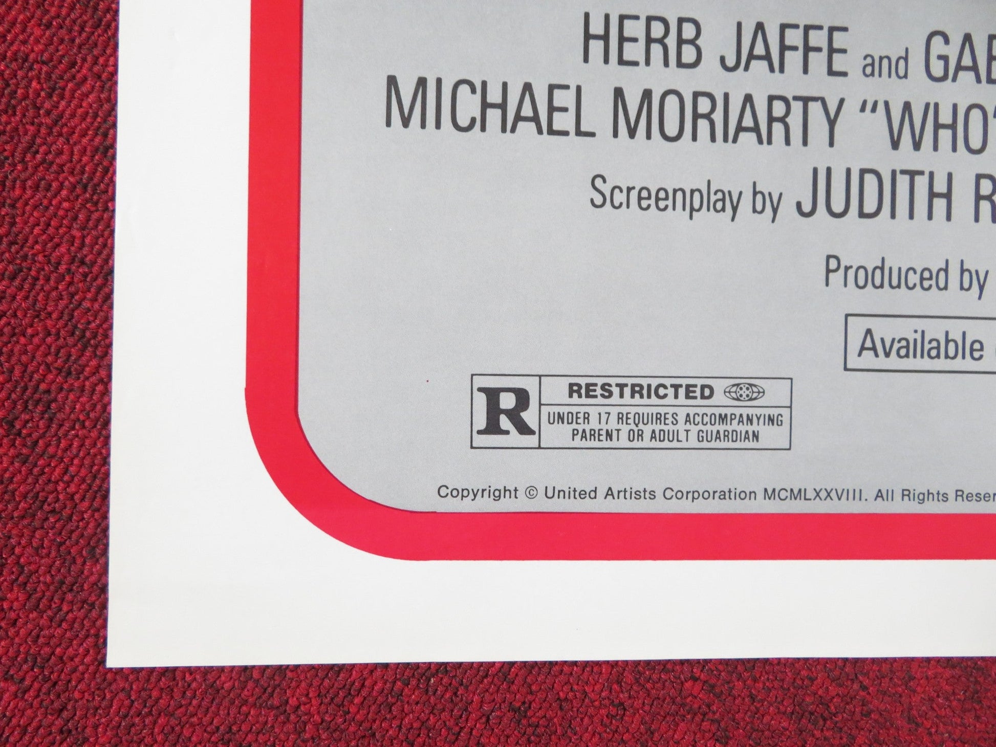 WHO'LL STOP THE RAIN FOLDED US ONE SHEET POSTER NICK NOLTE TUESDAY WELD 1978 Rendezvous Cinema Movie posters