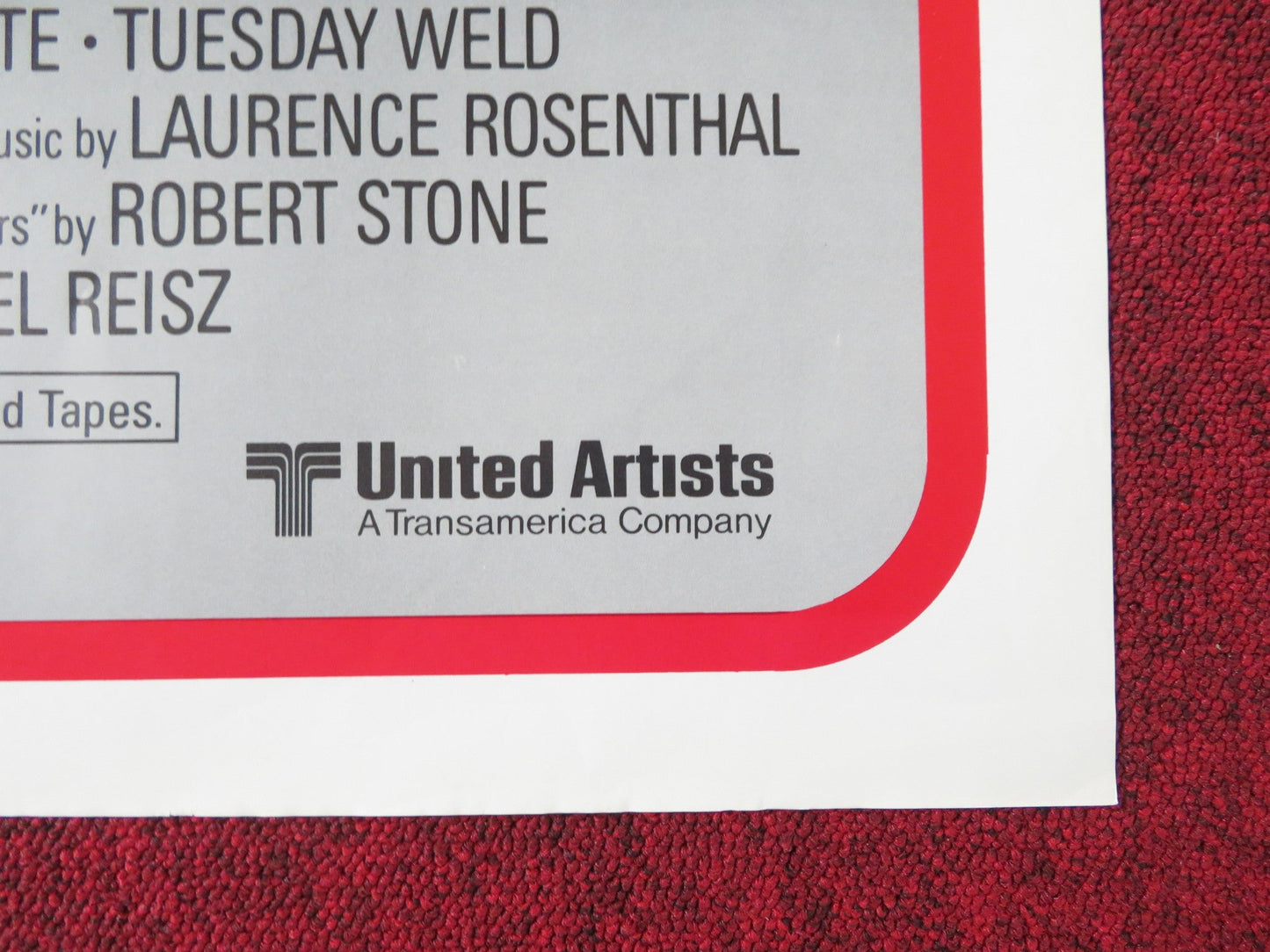 WHO'LL STOP THE RAIN FOLDED US ONE SHEET POSTER NICK NOLTE TUESDAY WELD 1978 Rendezvous Cinema Movie posters