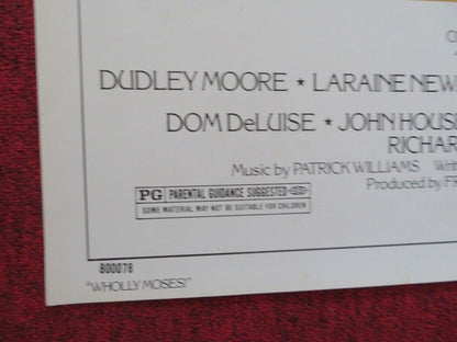 WHOLLY MOSES! FOLDED US ONE SHEET POSTER DUDLEY MOORE RICHARD PRYOR 1980 Movie posters