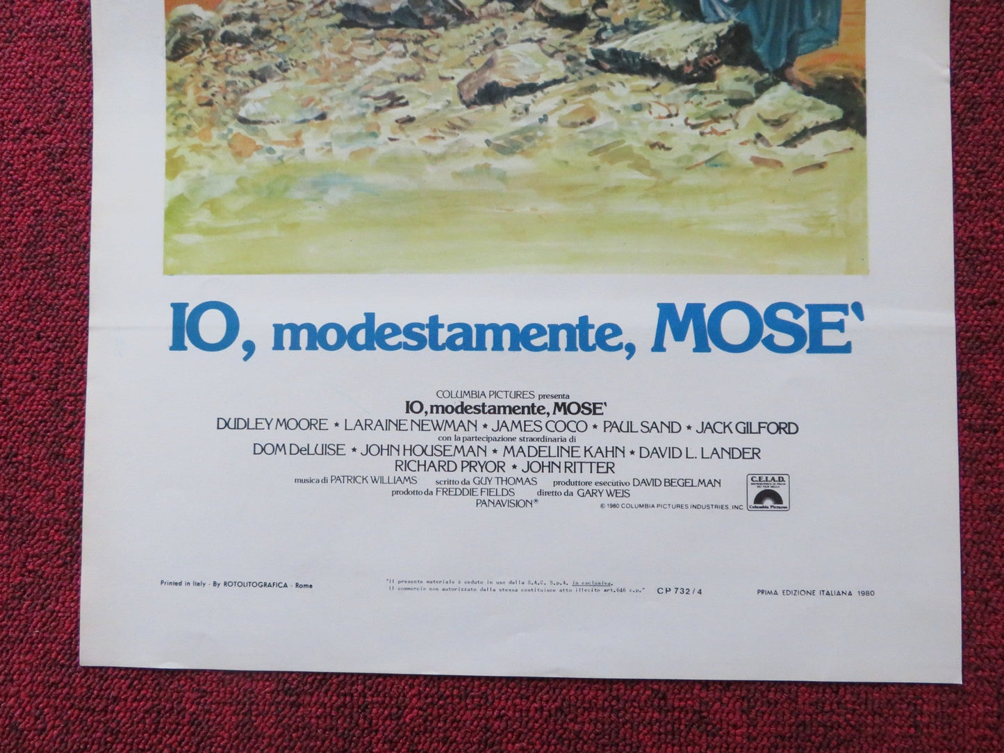 WHOLLY MOSES ITALIAN LOCANDINA POSTER DUDLEY MOORE LARAINE NEWMAN 1980 Rendezvous Cinema Movie posters