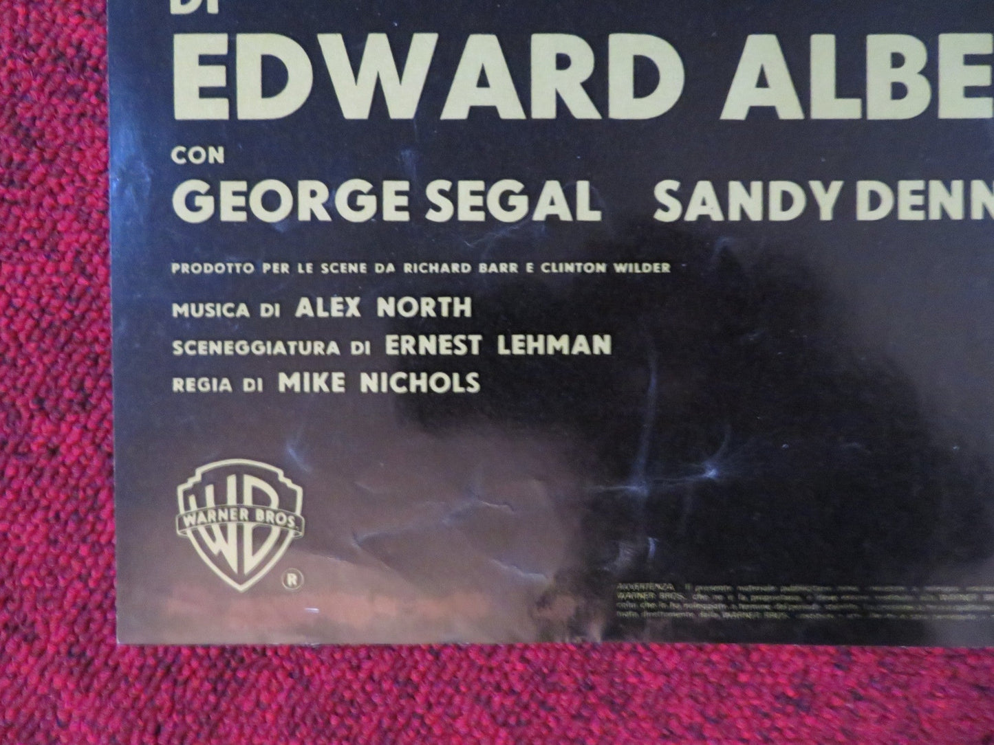 WHO'S AFRAID OF VIRGINIA WOLF ? ITALIAN FOTOBUSTA POSTER E TAYLOR R BURTON 1966 Rendezvous Cinema Movie posters