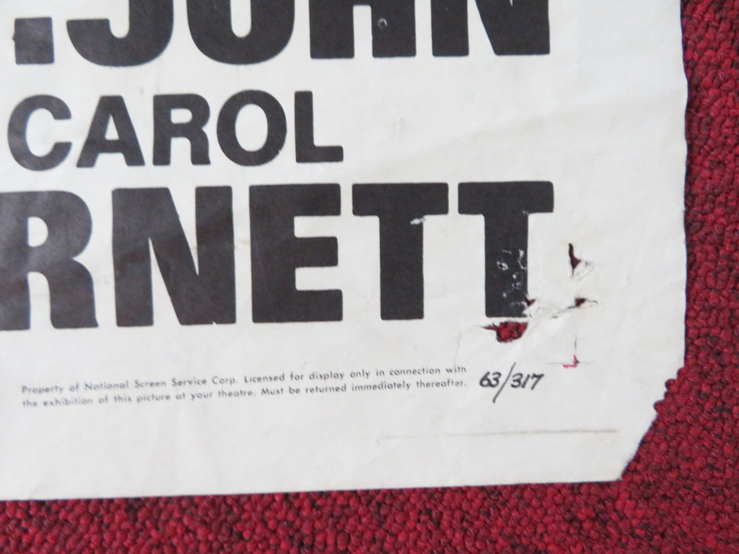 WHO'S BEEN SLEEPING IN MY BED? FOLDED US ONE SHEET POSTER DEAN MARTIN 1963 Rendezvous Cinema Movie posters