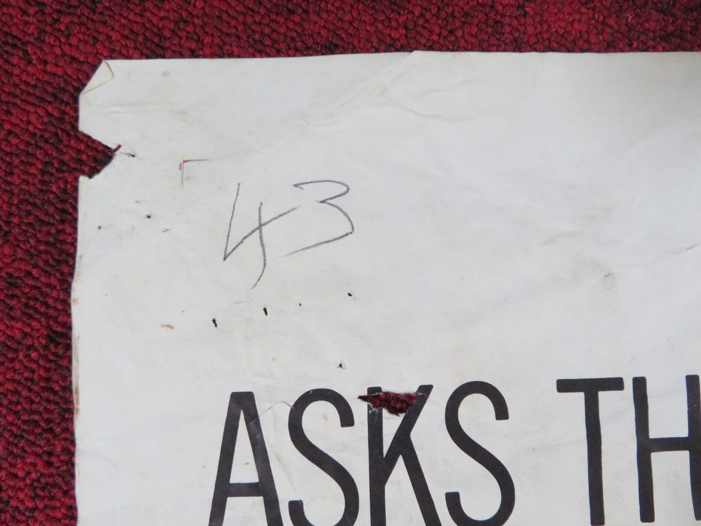 WHO'S BEEN SLEEPING IN MY BED? FOLDED US ONE SHEET POSTER DEAN MARTIN 1963 Rendezvous Cinema Movie posters