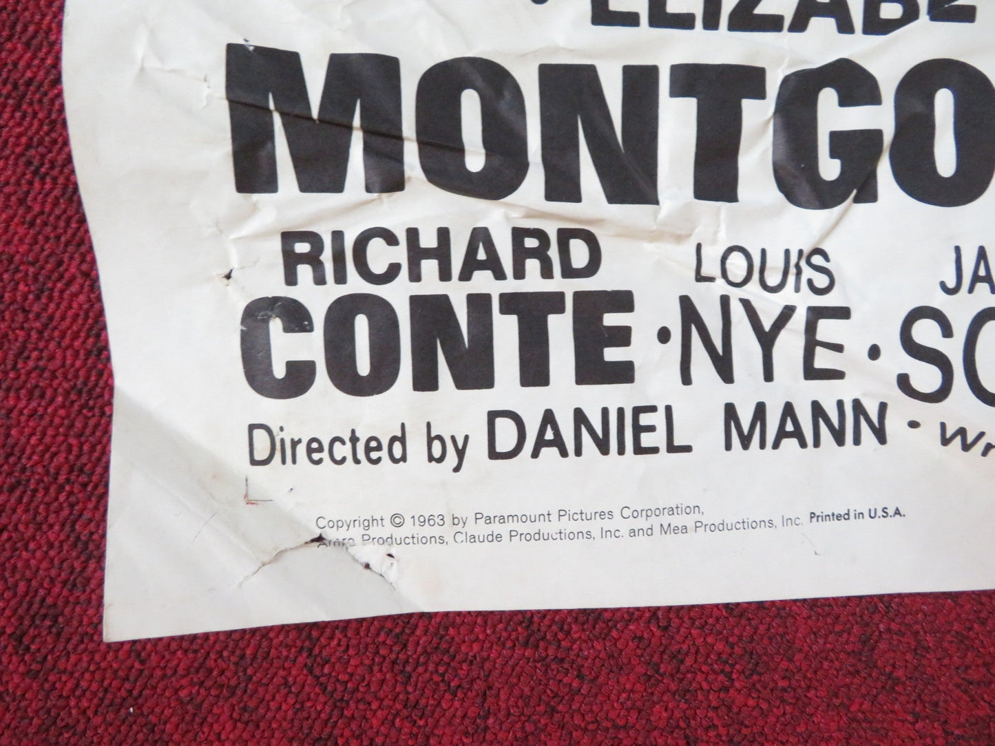 WHO'S BEEN SLEEPING IN MY BED? FOLDED US ONE SHEET POSTER DEAN MARTIN 1963 Rendezvous Cinema Movie posters