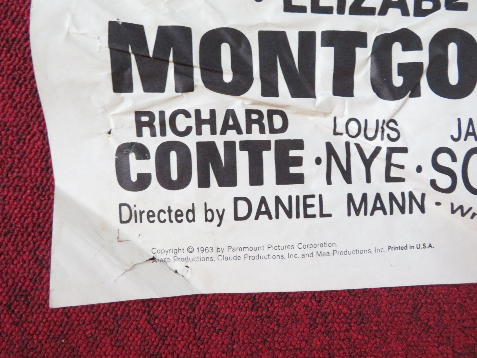 WHO'S BEEN SLEEPING IN MY BED? FOLDED US ONE SHEET POSTER DEAN MARTIN 1963 Rendezvous Cinema Movie posters