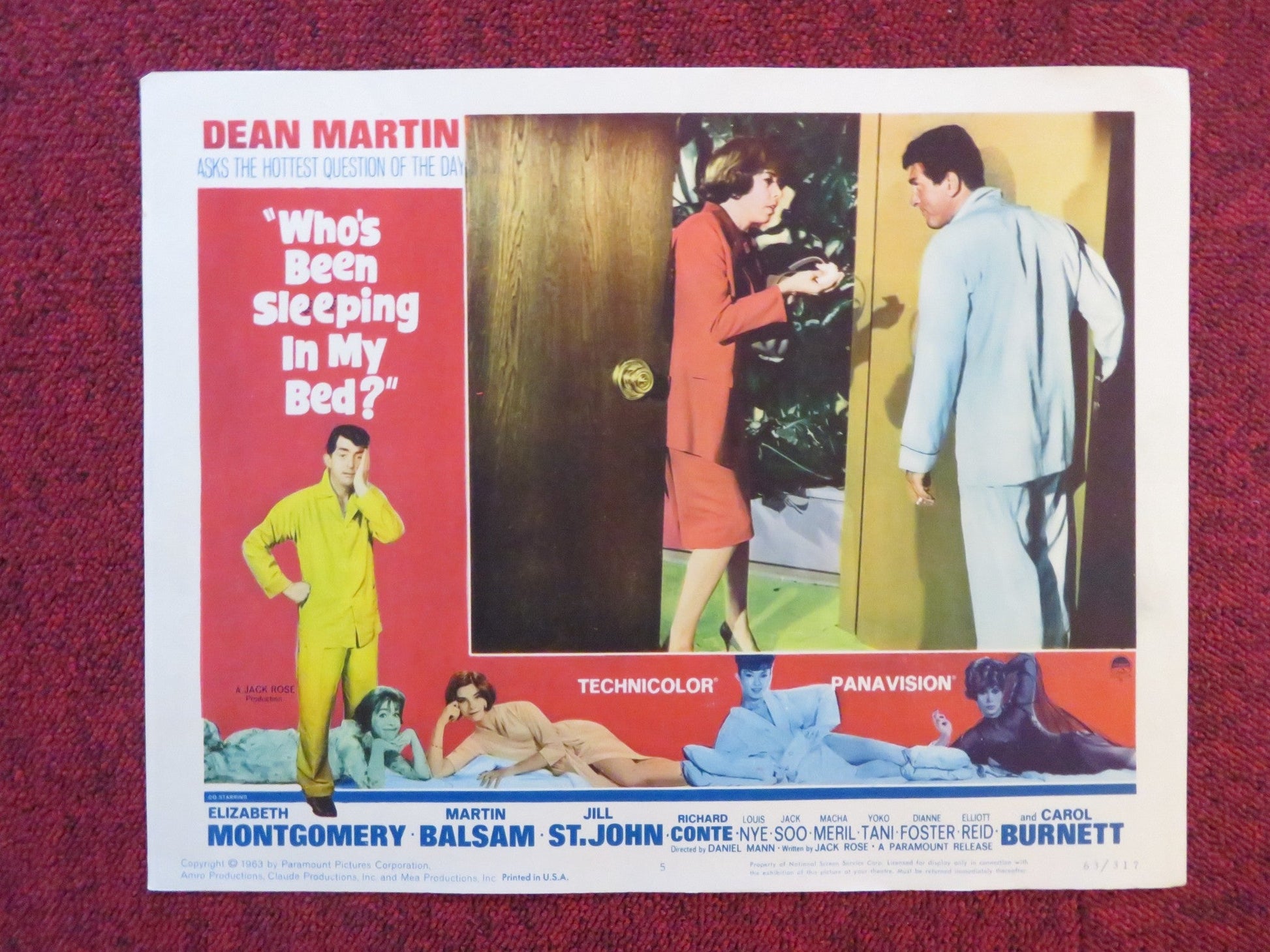 WHO'S BEEN SLEEPING IN MY BED? US LOBBY CARD FULL SET DEAN MARTIN ELIZABETH 1963 Rendezvous Cinema Movie posters
