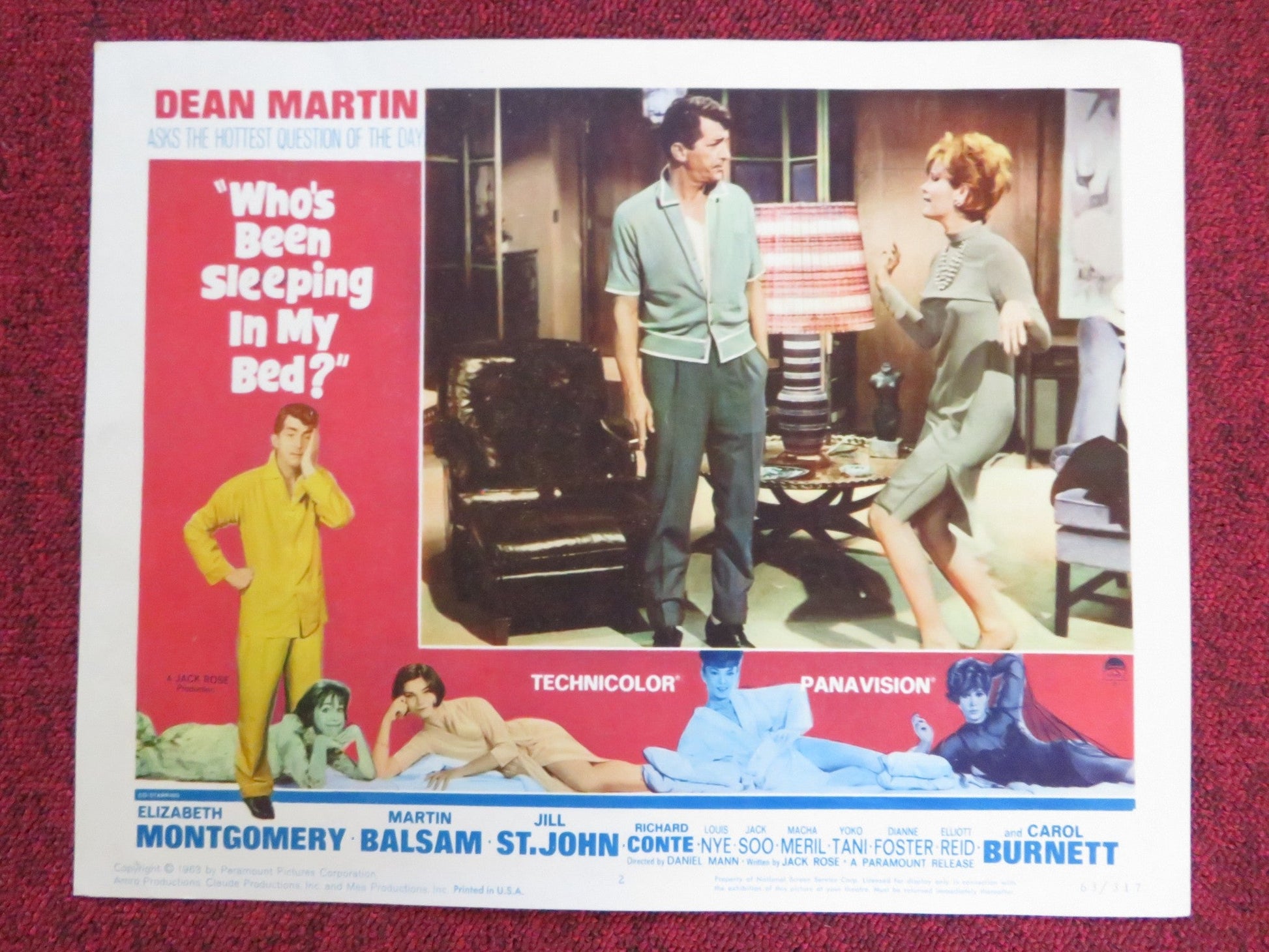WHO'S BEEN SLEEPING IN MY BED? US LOBBY CARD FULL SET DEAN MARTIN ELIZABETH 1963 Rendezvous Cinema Movie posters