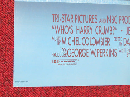 WHO'S HARRY CRUMB? FOLDED US ONE SHEET POSTER JOHN CANDY JEFFREY JONES 1988 Rendezvous Cinema Movie posters